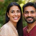 Portrait of Amelia and Raj Singh.